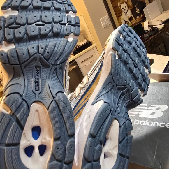 New Balance 740 U740HB2 Heron Blue/Vintage Indigo/Gold Metallic Mens Size 10 - Picture 8 of 15